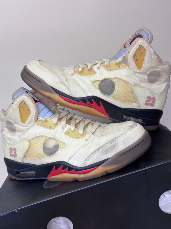 Jordan Other - Jordan 5 Retro OFF-WHITE Sail Size 10.5 Pre-Owned/Used With Box GOOD CONDITION!